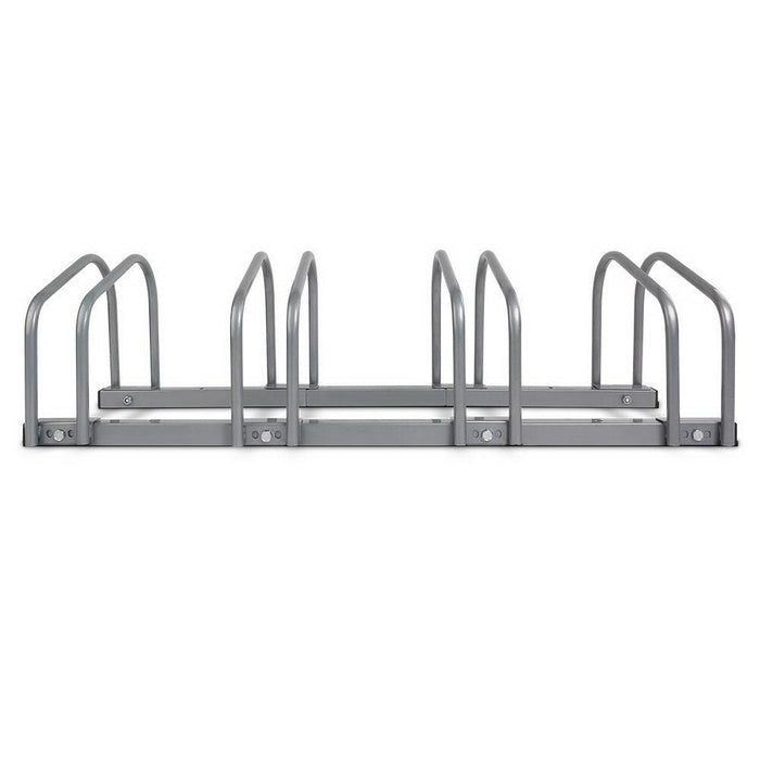 Stand Tall Portable 4 Bike Parking Rack Stand | Silver