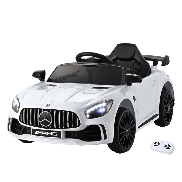 Mercedes Benz AMG GT R Licensed Kids Ride On Car with Remote Control | White