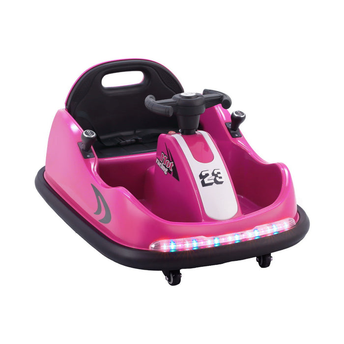 Premium Retro Kids Ride On BUMPER Car with Remote Control | Deep Pink