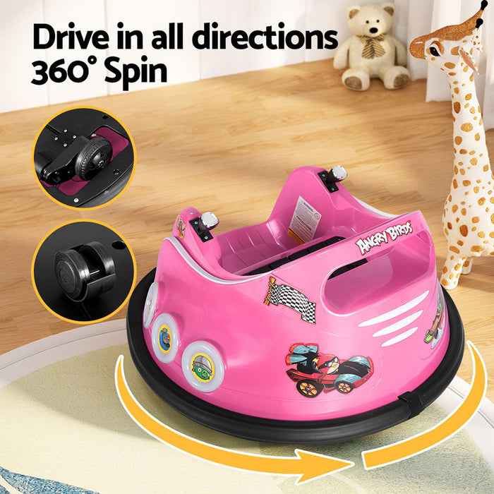 Angry Birds Kids Ride On BUMPER Car with Remote Control | Pink