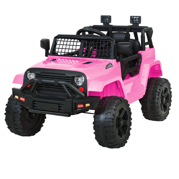 Jeep Inspired Kids Ride On Car with Remote Control | Pink Panther