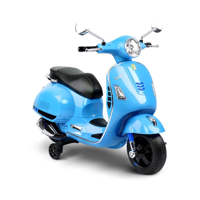 Vespa Licensed Kids Ride On Motorbike Motorcycle | Blue