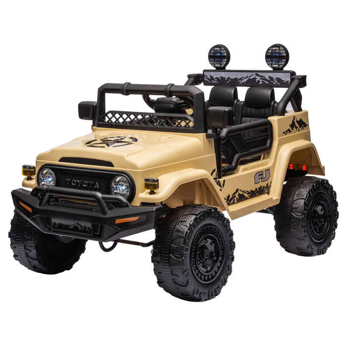 Officially Licensed Toyota FJ Cruiser Jeep Kids Ride On Car with Remote Control | British Khaki