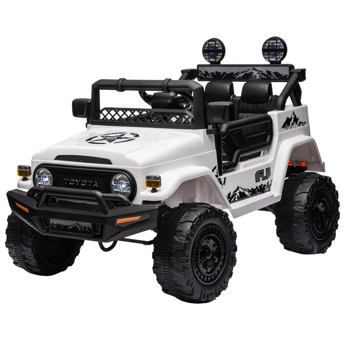 Officially Licensed Toyota FJ Cruiser Jeep Kids Ride On Car with Remote Control | Blizzard White