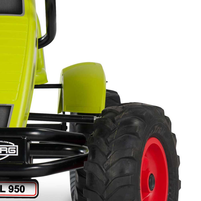 Berg Extra Officially Licensed Claas Harvester Inspired Kids & Adults Pedal or 3 Gear Powered Go Kart | Seed Green