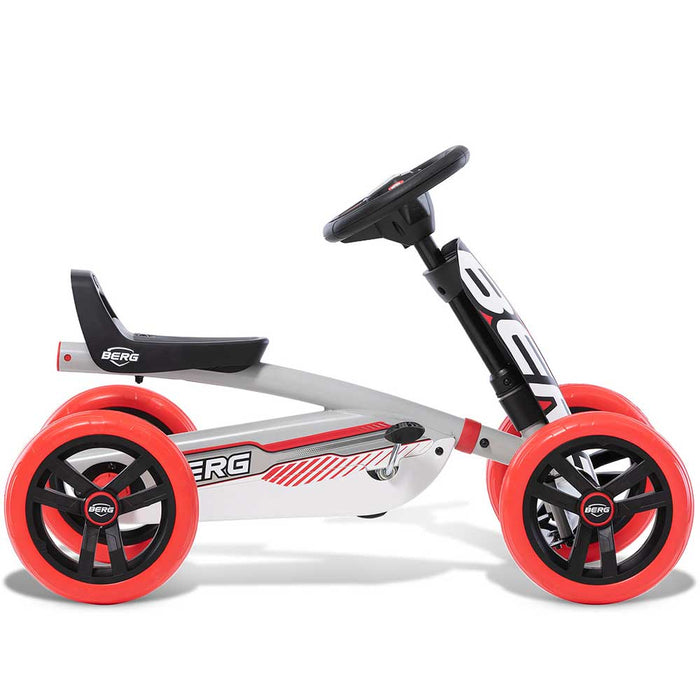Berg Buzzy Beatz Kids Pedal Powered Go Kart | Grey, Red & White