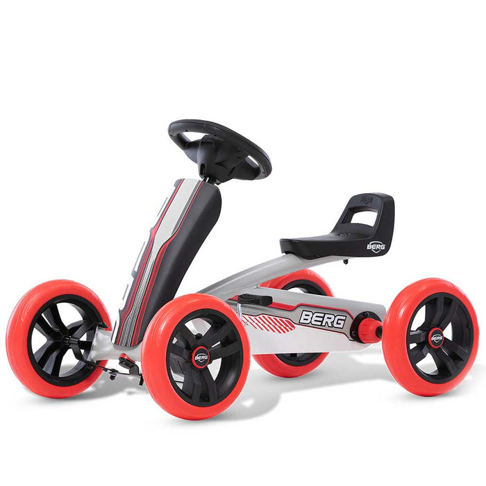 Berg Buzzy Beatz Kids Pedal Powered Go Kart | Grey, Red & White
