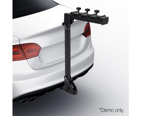 4 Bicycle Car Rear Rack Towbar Foldable Steel Bike Rack | Black