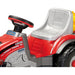 Peg Perego Mini Diesel Pedal Powered Kids Ride-On Tractor with Trailer | Red/Grey