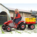 Peg Perego Mini Diesel Pedal Powered Kids Ride-On Tractor with Trailer | Red/Grey