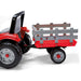 Peg Perego Maxi Diesel Pedal Powered Kids Tractor with Trailer | Red/Grey