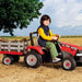 Peg Perego Maxi Diesel Pedal Powered Kids Tractor with Trailer | Red/Grey