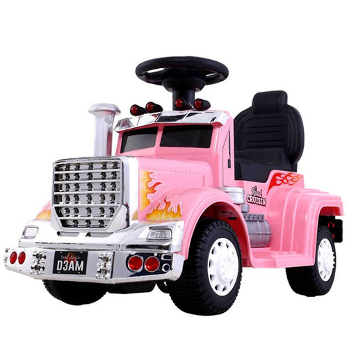 Big Rig Truck Deluxe Kids Ride On Car | Pink