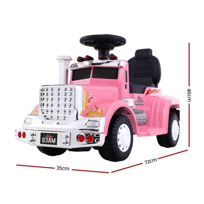 Big Rig Truck Deluxe Kids Ride On Car | Pink