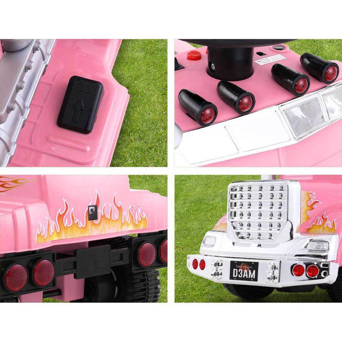 Big Rig Truck Deluxe Kids Ride On Car | Pink