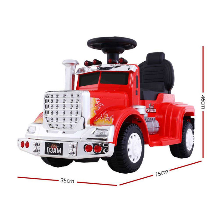 Big Rig Truck Deluxe Kids Ride On Car | Red