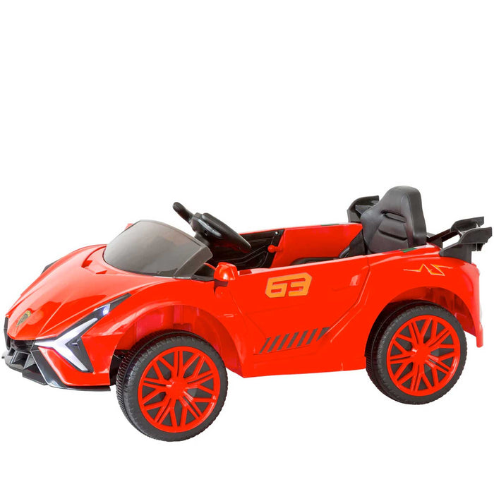 Lamborghini Sian Inspired Kids Ride On Car with Parental Remote Control Rossa Red