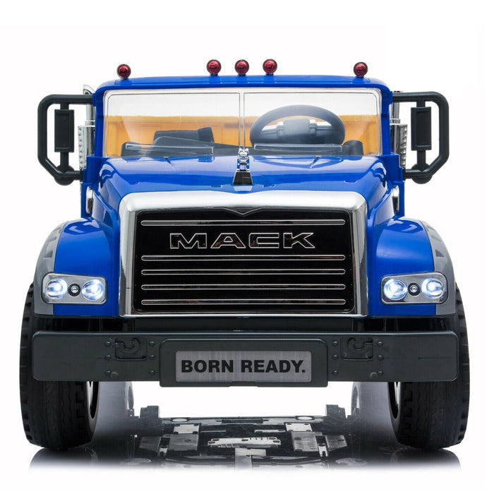 MACK Truck Officially Licensed Kids Ride On Electric Car | Blue/Yellow