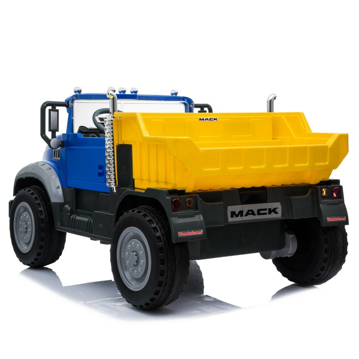 MACK Truck Officially Licensed Kids Ride On Electric Car | Blue/Yellow