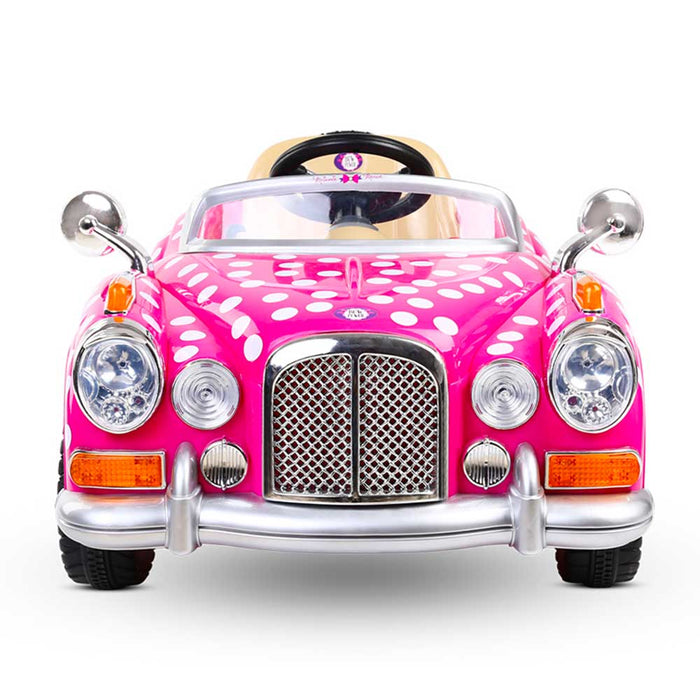 Disney Licensed Minnie Mouse Rolls Royce Inspired Kids Ride On Car | Pink with Polka Dots