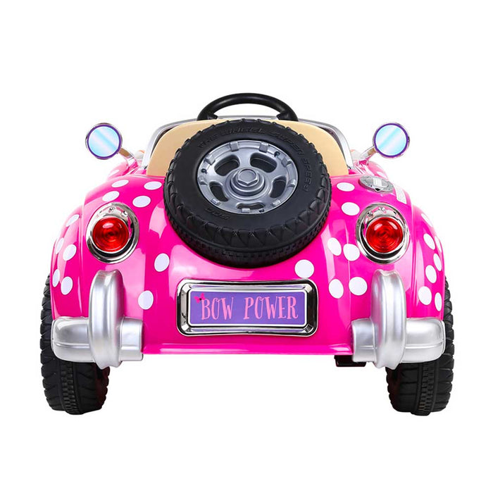 Disney Licensed Minnie Mouse Rolls Royce Inspired Kids Ride On Car | Pink with Polka Dots