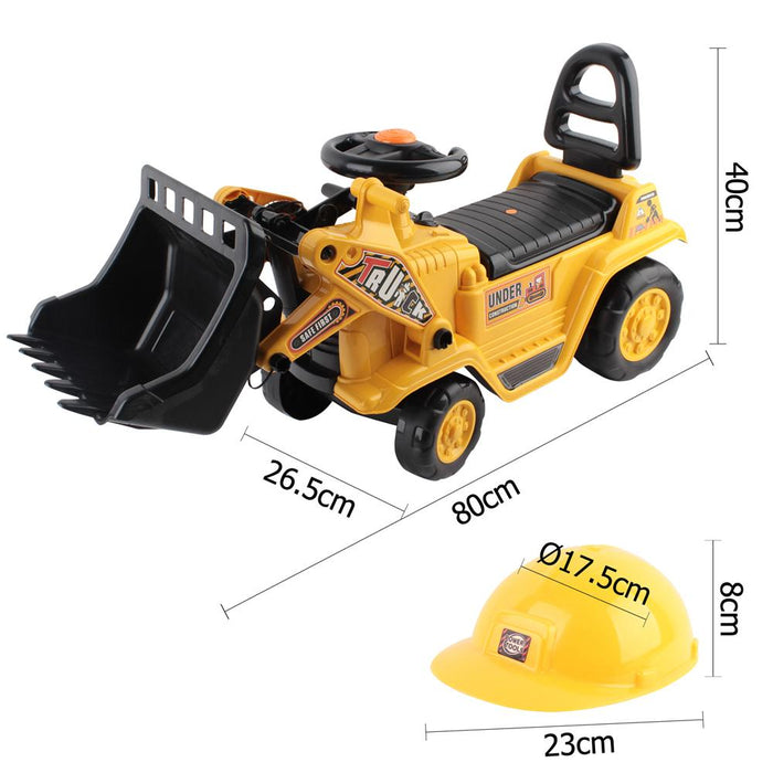 Construction Inspired Kids Ride On Car Bulldozer  | Yellow