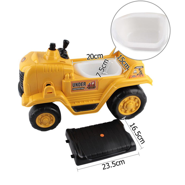Construction Inspired Kids Ride On Car Bulldozer  | Yellow