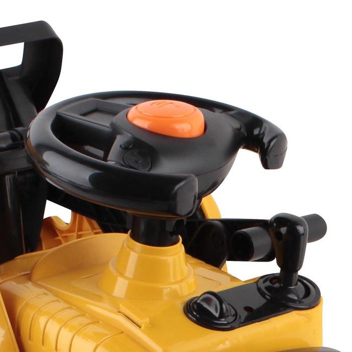 Construction Inspired Kids Ride On Car Bulldozer  | Yellow