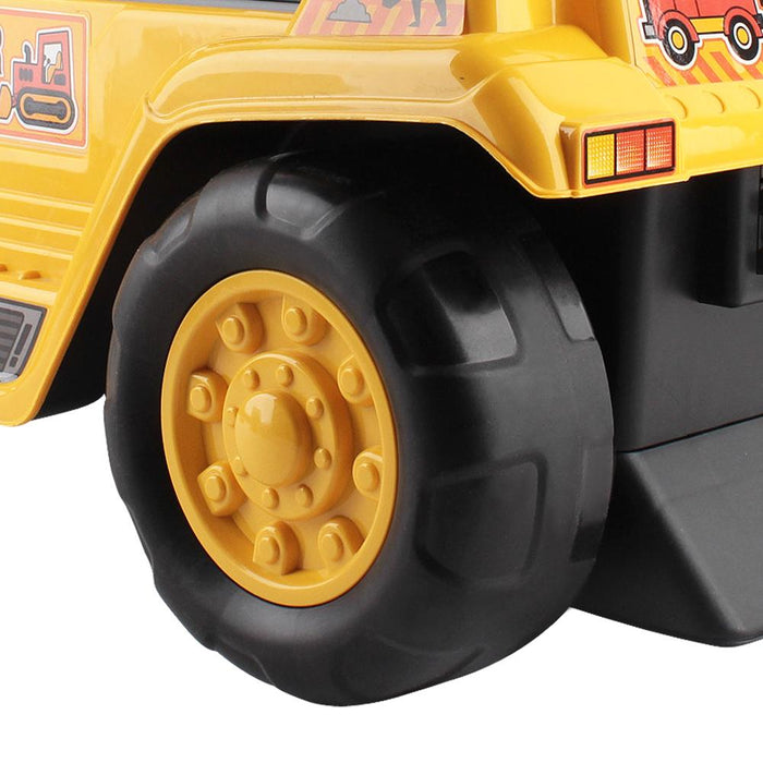 Construction Inspired Kids Ride On Car Bulldozer  | Yellow