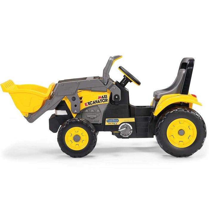 Peg Perego Maxi Construction Excavator Digger Pedal Powered Kids Ride-On | Yellow