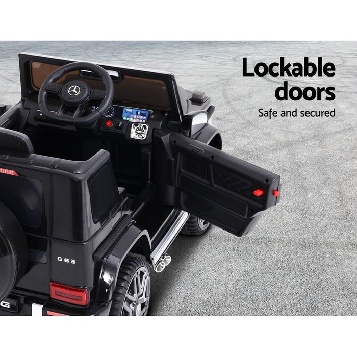 Mercedes Benz G63 AMG Licensed Kids Ride On Car with Remote Control | Black/Red