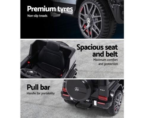 Mercedes Benz G63 AMG Licensed Kids Ride On Car with Remote Control | Black/Red