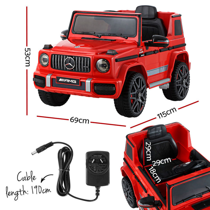 Mercedes Benz G63 AMG Licensed Kids Ride On Car with Remote Control Red