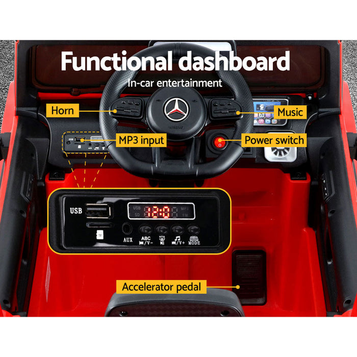 Mercedes Benz G63 AMG Licensed Kids Ride On Car with Remote Control Red