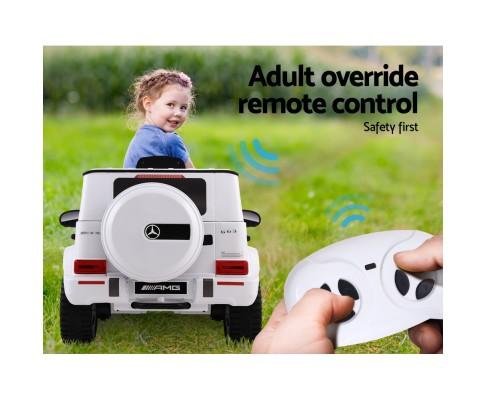 Mercedes Benz G63 AMG Licensed Kids Ride On Car with Remote Control | Black/White