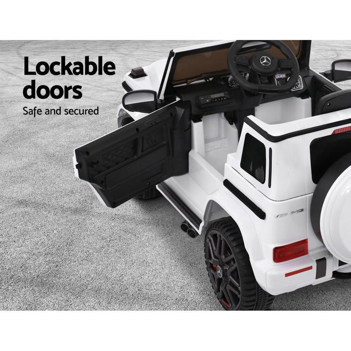 Mercedes Benz G63 AMG Licensed Kids Ride On Car with Remote Control | Black/White