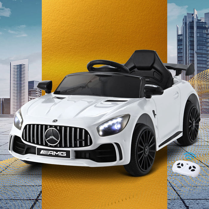 Mercedes Benz AMG GT R Licensed Kids Ride On Car with Remote Control | White