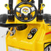 Bulldozer Digger Inspired Kids Ride On Electric Car with Remote Control | Yellow