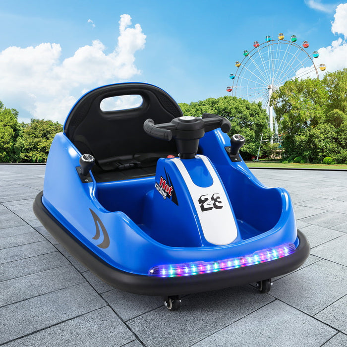 Retro Kids Ride On BUMPER Car with Remote Control | Royal Blue