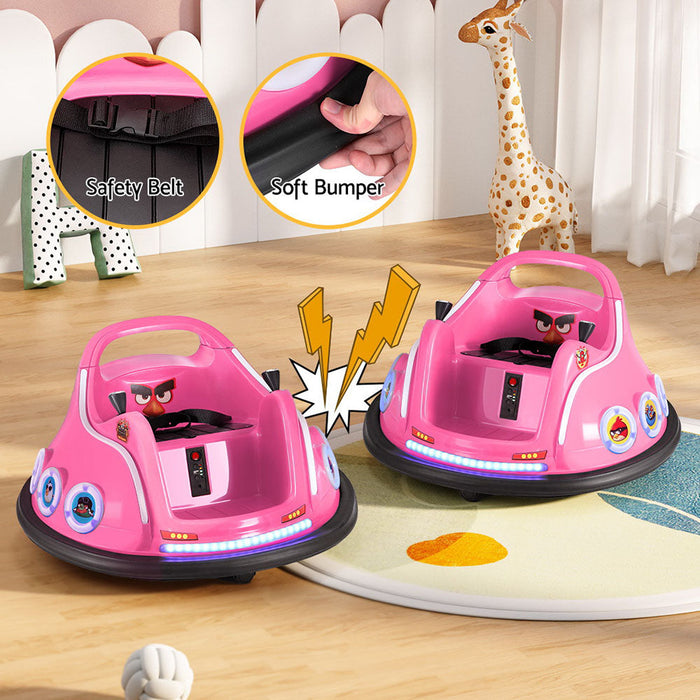 Angry Birds Kids Ride On BUMPER Car with Remote Control | Pink
