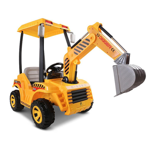 Excavator Digger Tractor Inspired Kids Ride On Car with Remote Control | Yellow