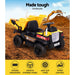 Construction Inspired Dump Truck Bulldozer Kids Ride On Electric Car | BlackYellow