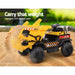 Construction Inspired Dump Truck Bulldozer Kids Ride On Electric Car | BlackYellow