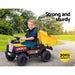 Construction Inspired Dump Truck Bulldozer Kids Ride On Electric Car | BlackYellow