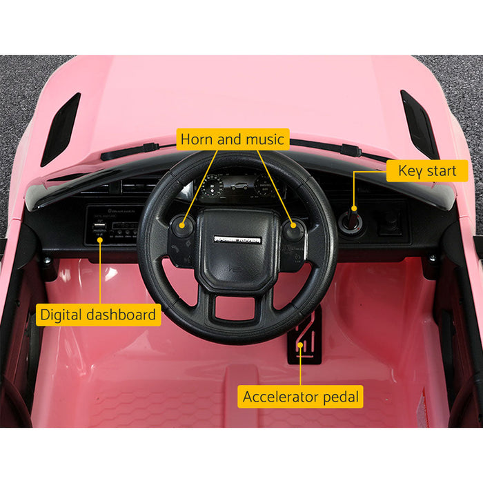 Officially Licensed Range Rover Evoque Kids Ride On Car with Remote Control Pink