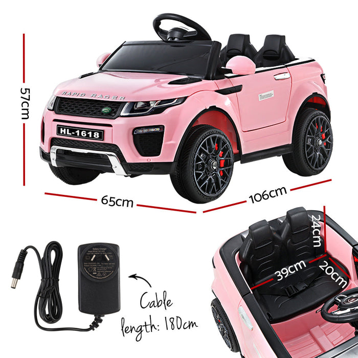 Range Rover Evoque Inspired Kids Ride On Car with Remote Control | Soft Pink