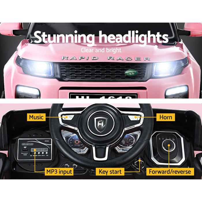 Range Rover Evoque Inspired Kids Ride On Car with Remote Control | Soft Pink