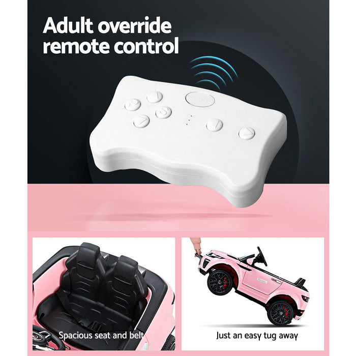 Range Rover Evoque Inspired Kids Ride On Car with Remote Control | Soft Pink