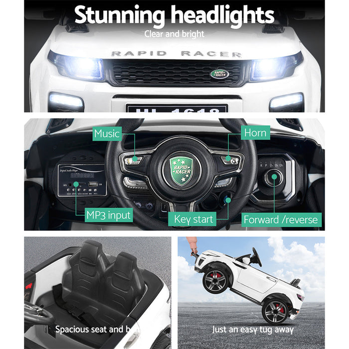 Range Rover Evoque Inspired Kids Ride On Car with Remote Control | White