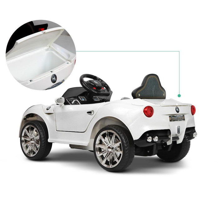 Ferrari F12 Inspired Kids Ride On Car with Remote Control | Ice White
